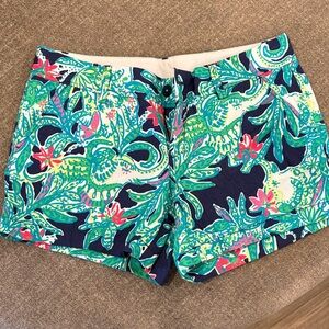 Callahan Tropical Print Women Shorts - Green, Blue, Pink